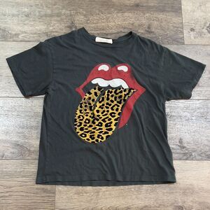 Daydreamer x Free People Animal Print Rolling Stones T-Shirt - Women's XS